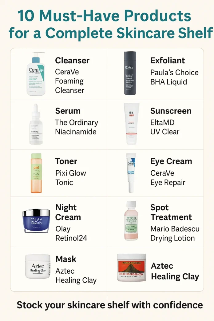 10 must-have skincare products for building a complete skincare routine in 2025